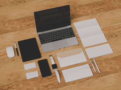 創意辦公用品品牌樣機模板設計 融合美學與實用性的3D視覺呈現